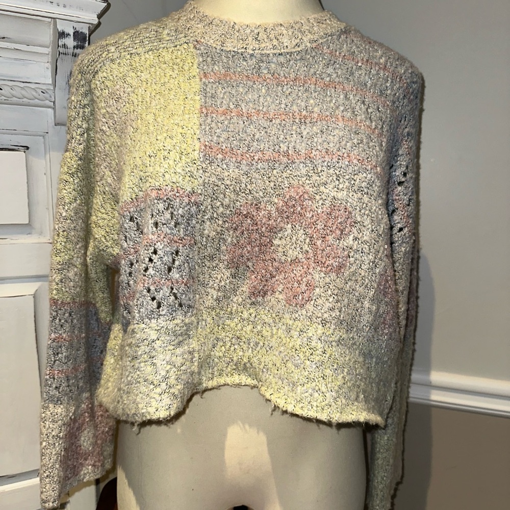 Sincerely Jules Women's Multicolor Patchwork Swea… - image 1